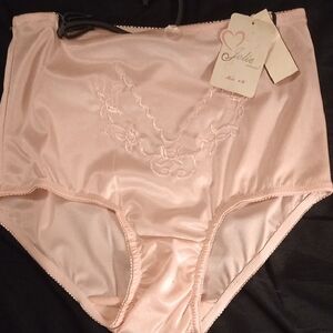 Jolie Women's Pink Satin Embroidered Panties